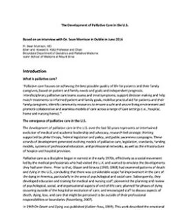 Download The Development of Palliative Care in the U.S.