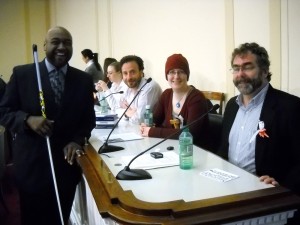 Kelly Cuvar (in a red hat) testifies in Congress on March 10, 2010. Photo by Life-O-Mike.