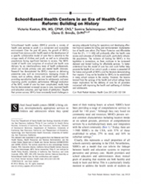 Download School-Based Health Centers in an Era of Health Care Reform: Building on History